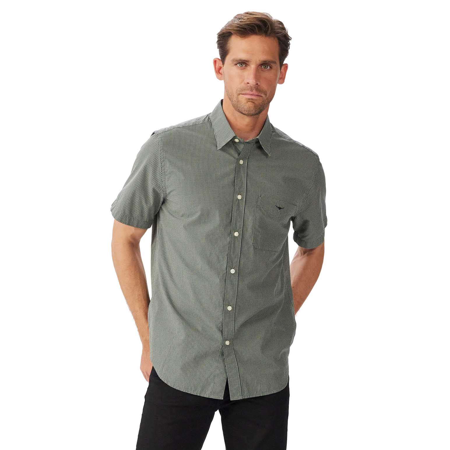 R.M. Williams Parkes Regular Poplin Ss Shirt